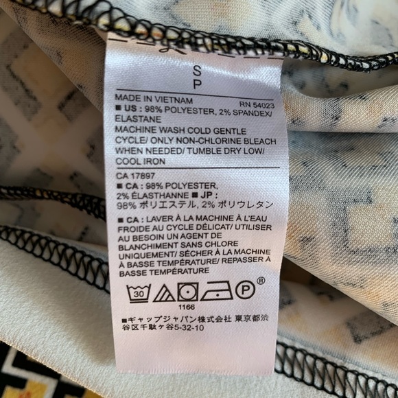 Banana Republic Diamond Print Sleeveless Shift Work Dress Small NWT - Picture 5 of 6